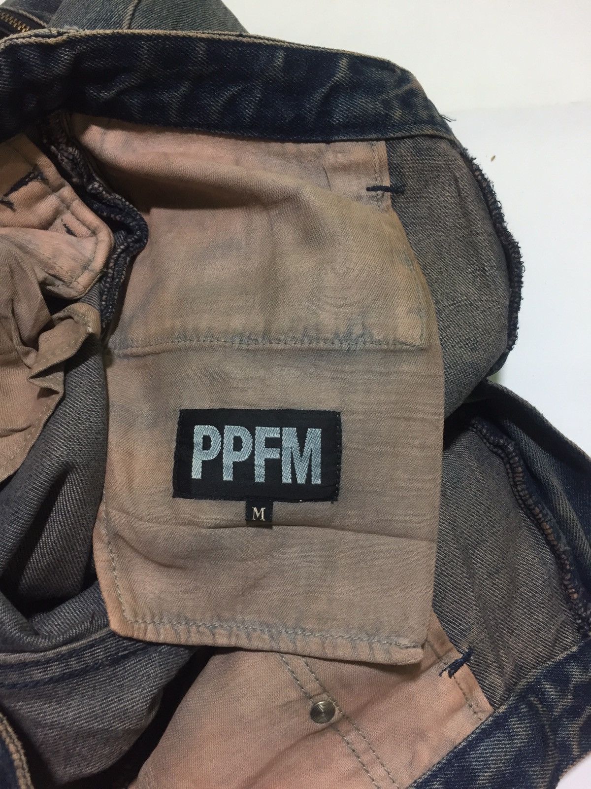 Japanese Brand 💢LAST DROP💢 PPFM DOUBLE WAIST FLY BUTTONS BOOTCUT DENIM Size US 30 / EU 46 - 12 Thumbnail