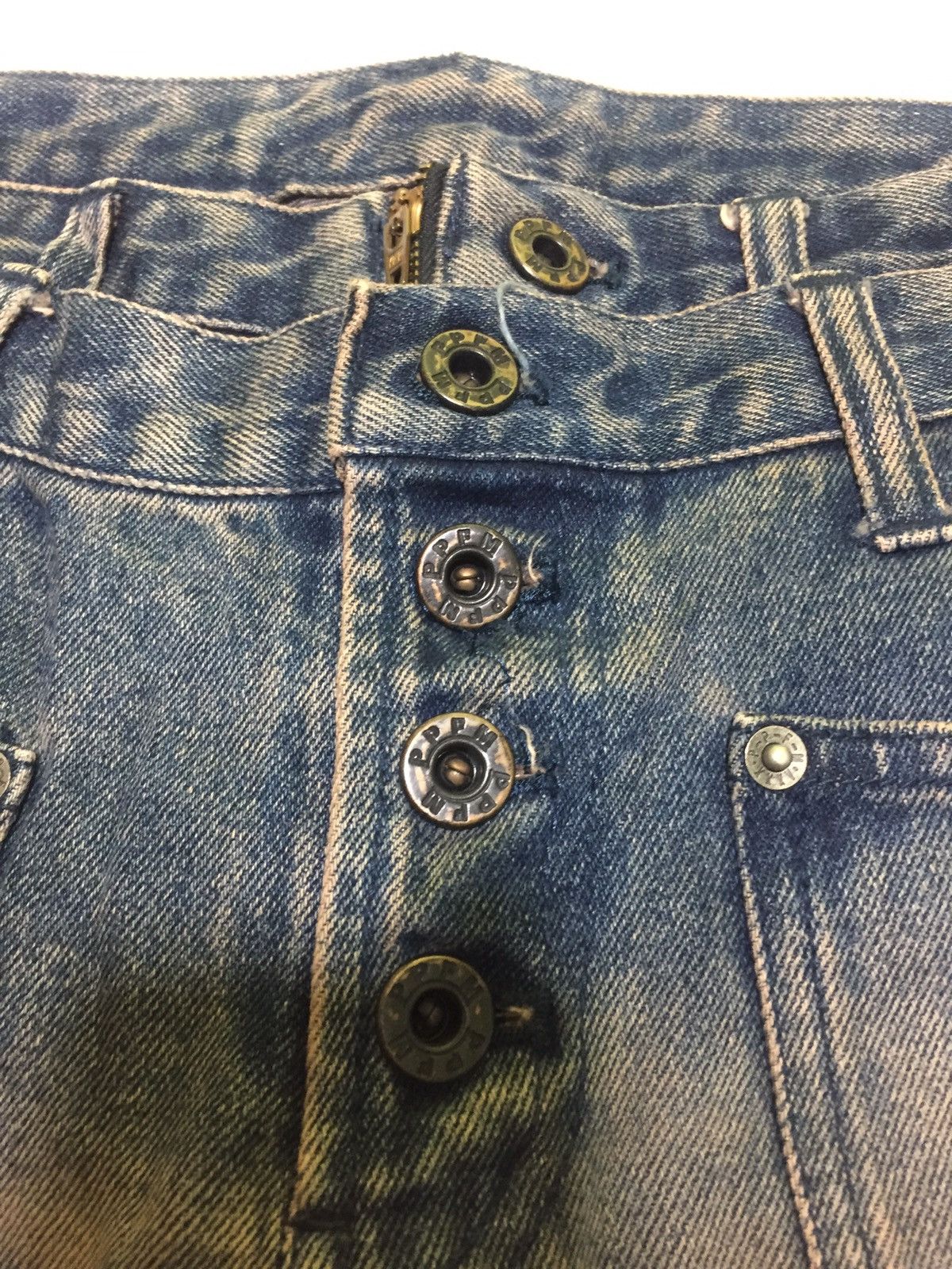 Japanese Brand 💢LAST DROP💢 PPFM DOUBLE WAIST FLY BUTTONS BOOTCUT DENIM Size US 30 / EU 46 - 8 Thumbnail