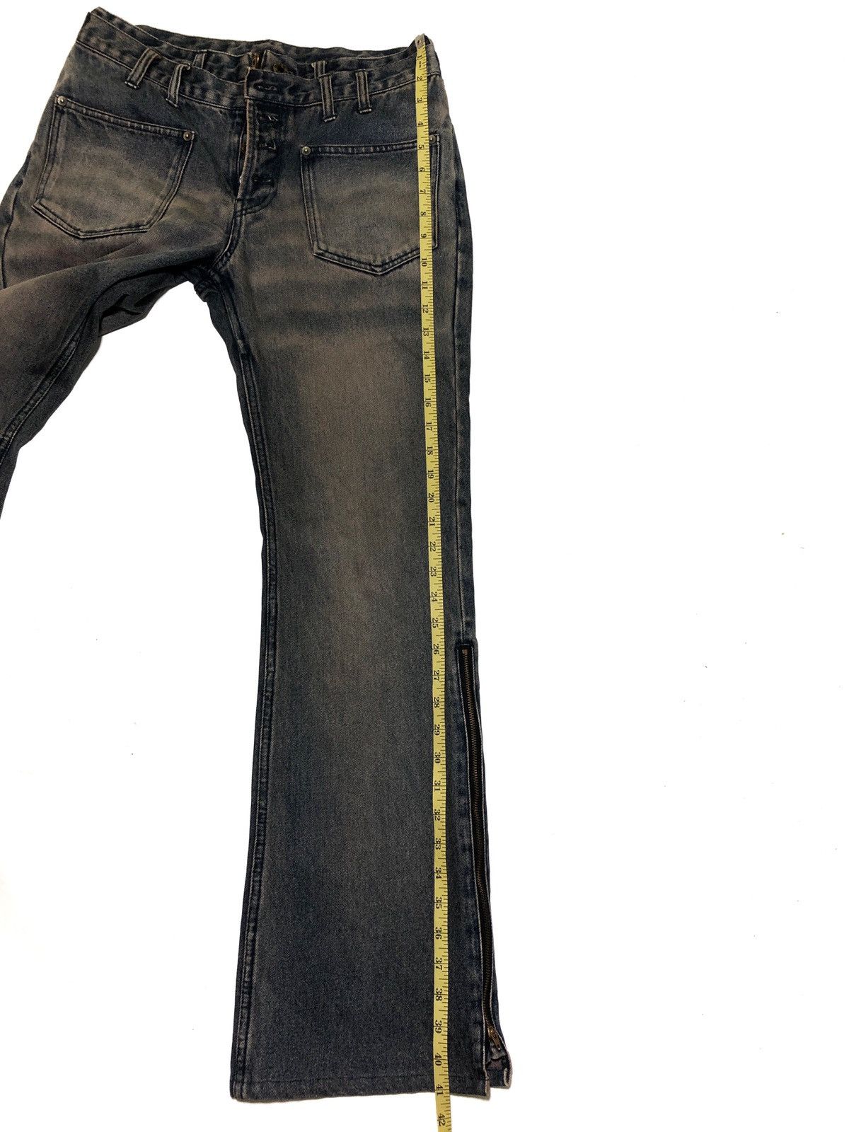 Japanese Brand 💢LAST DROP💢 PPFM DOUBLE WAIST FLY BUTTONS BOOTCUT DENIM Size US 30 / EU 46 - 21 Thumbnail
