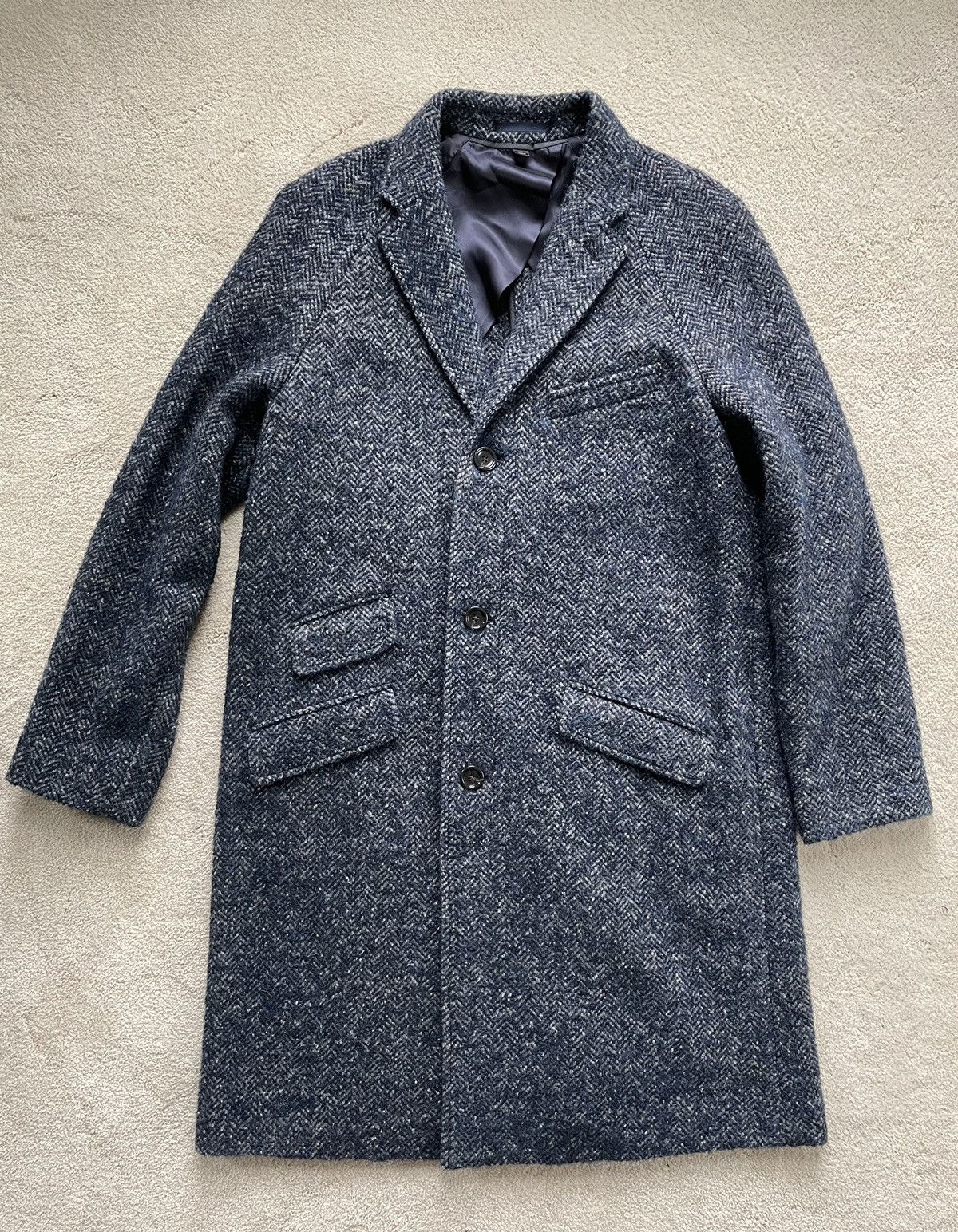 J.Crew Unstructured Italian Herringbone Topcoat Size US M / EU 48-50 / 2 - 1 Thumbnail