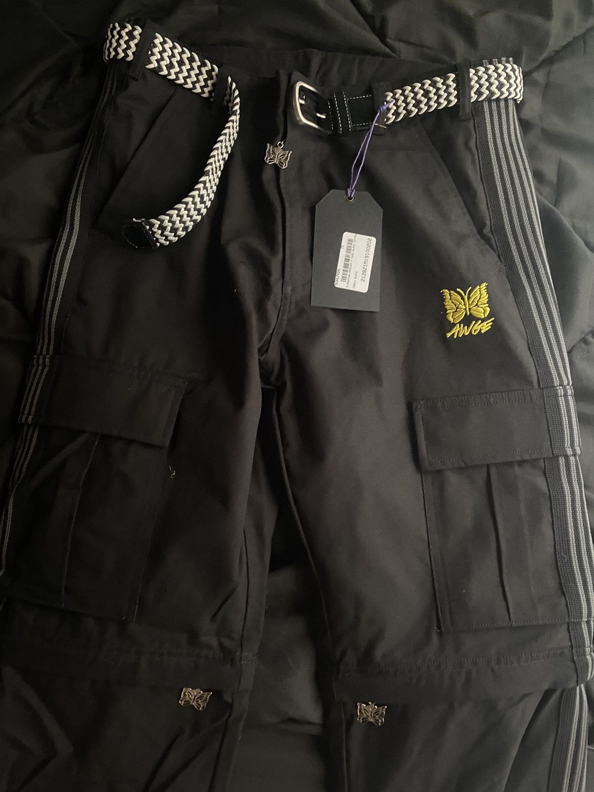 A$AP Rocky × AWGE × Needles Needles awge black cargo pants | Grailed