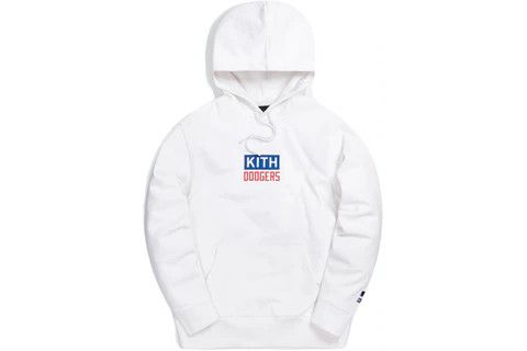 Kith Los Angeles Dodgers Kith x Dodgers Logo Script Hoodie White XL Grailed