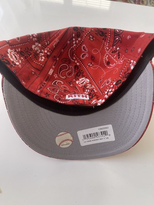 Kith Red Paisley New Era x Kith Yankees fitted cap | Grailed