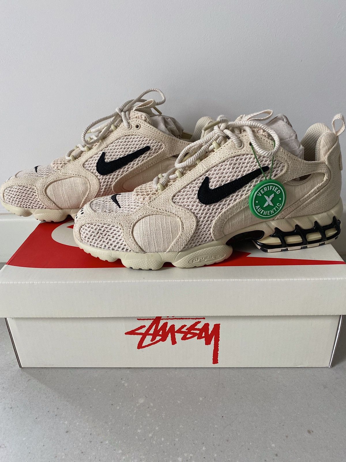 Nike Nike x Stussy Zoom Spiridon Caged 2 Fossil | Grailed