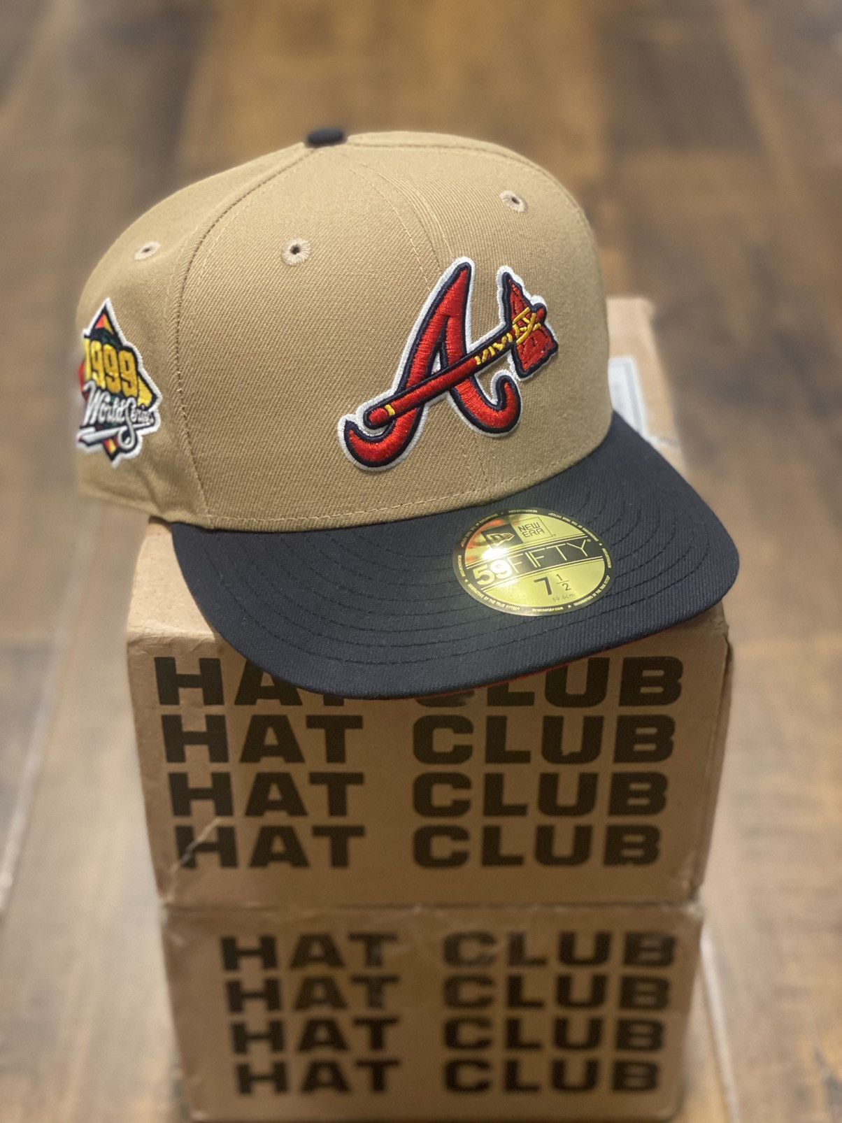 Hat Club Exclusive Atlanta Braves Script retailer 7 1/2