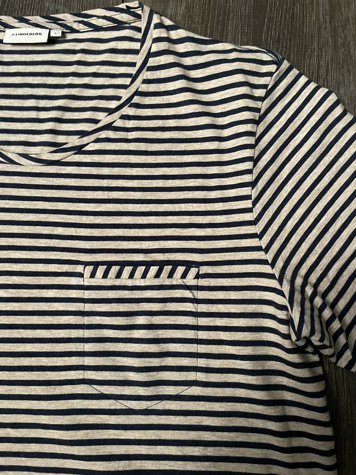 J.Lindeberg J.Lindenberg Horizontal Stripe T-Shirt Size US L / EU 52-54 / 3 - 4 Thumbnail