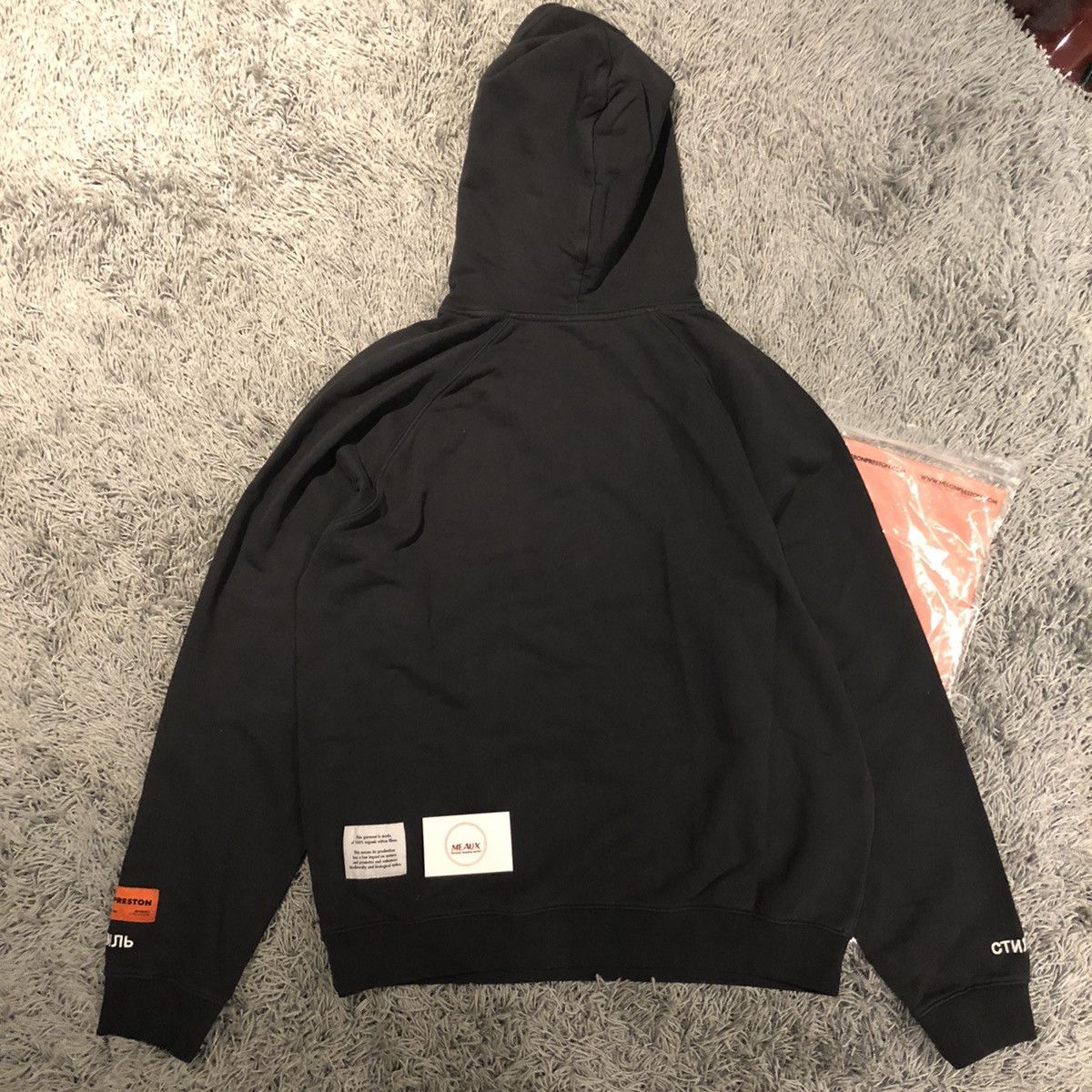Heron Preston Heron Preston hoodie green flames ghost sweatshirt M Grailed