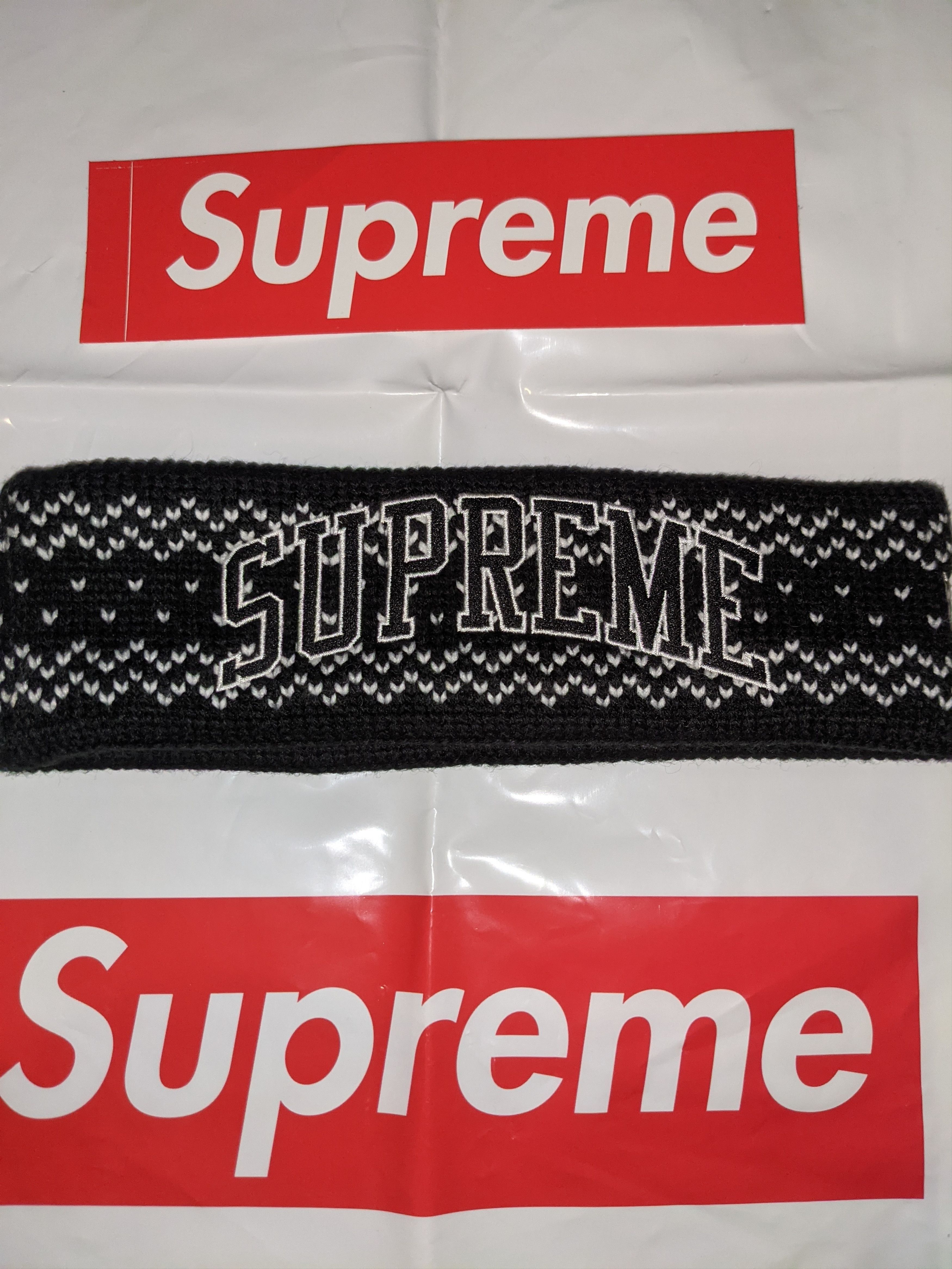 FW17 Supreme New Era Headband Accessories