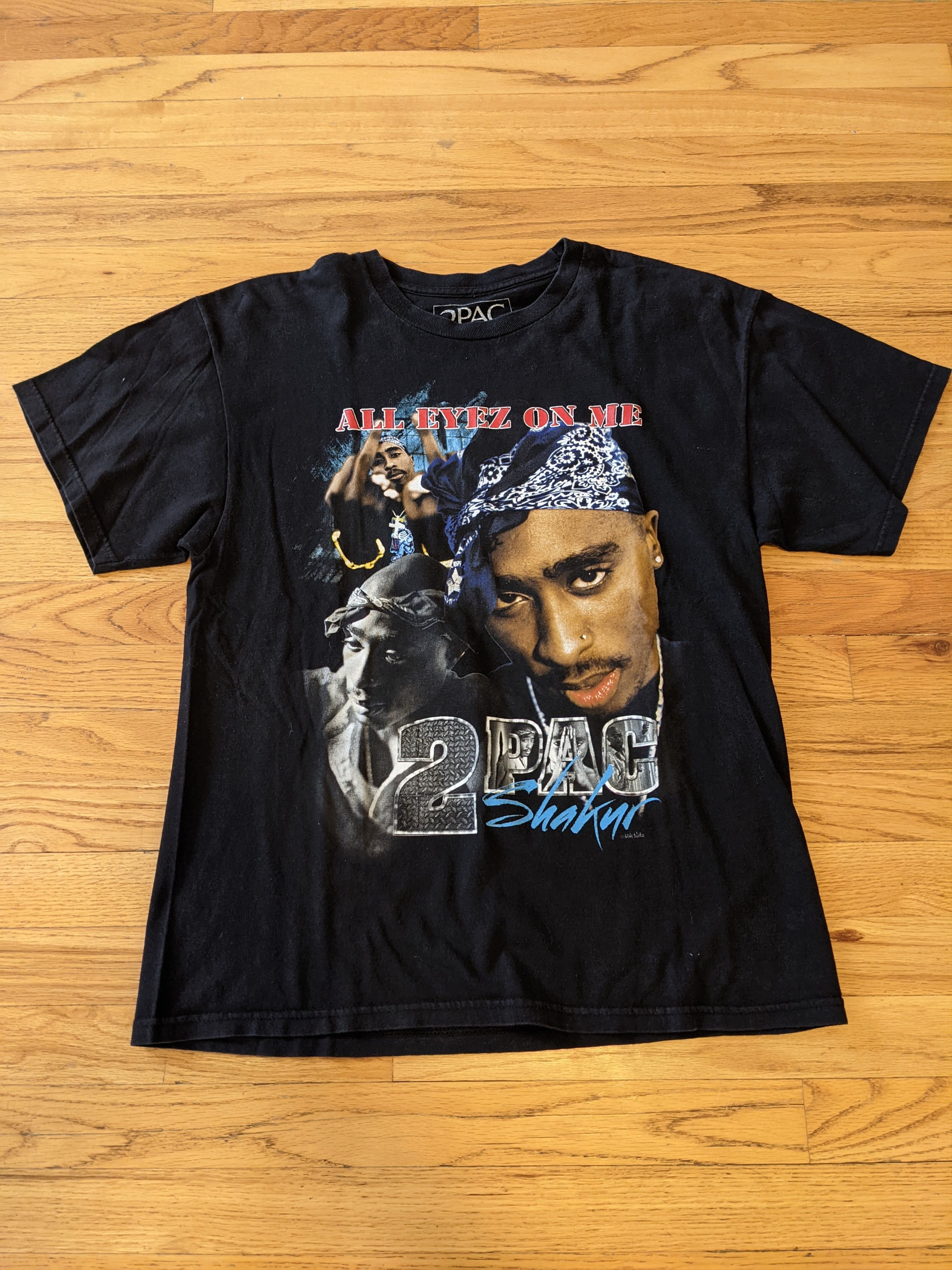 Vintage 2Pac (Tupac) All Eyez on Me Tee Size US L / EU 52-54 / 3 - 1 Thumbnail