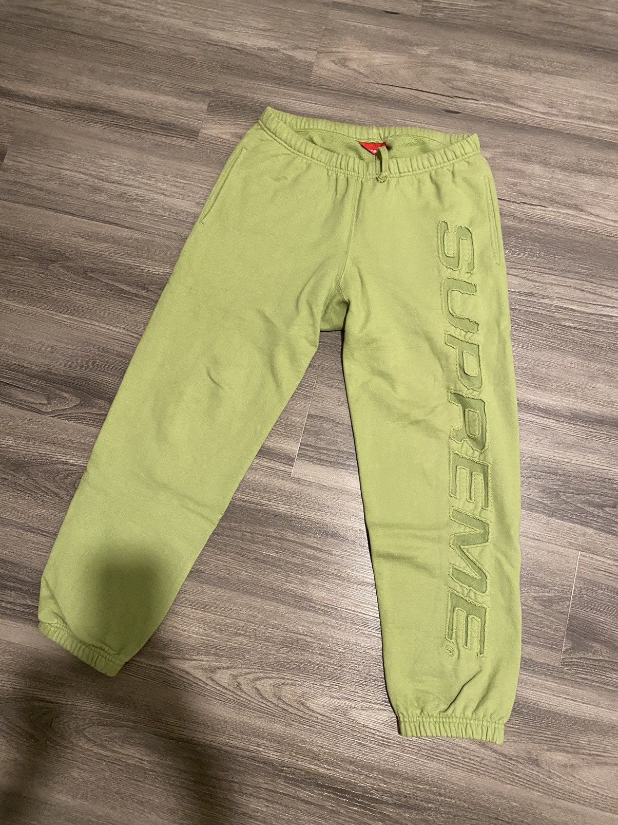 Supreme Supreme sweatpants lime green S | Grailed