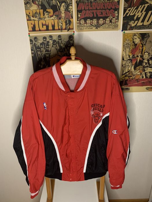 Chicago bulls warm discount up jacket 90s