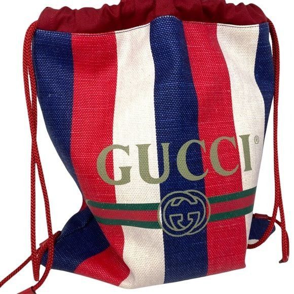 Gucci GUCCI Sylvie Print Medium Drawstring Backpack Size ONE SIZE - 3 Thumbnail