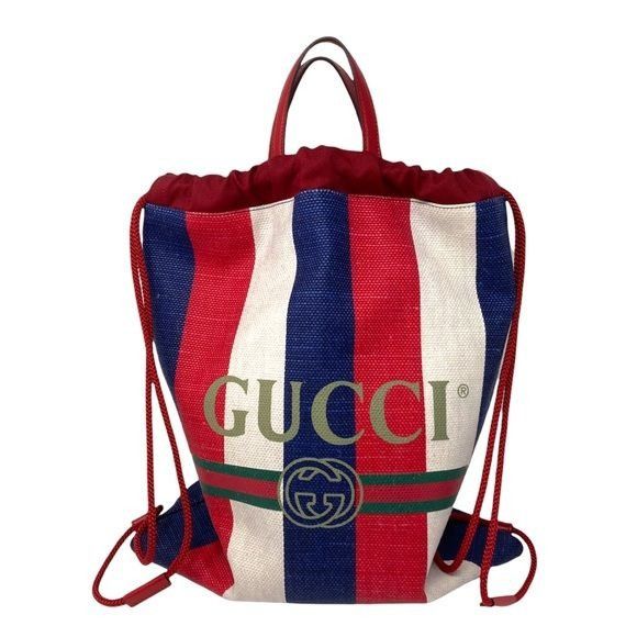 GUCCI Sylvie Print Medium Drawstring Backpack
