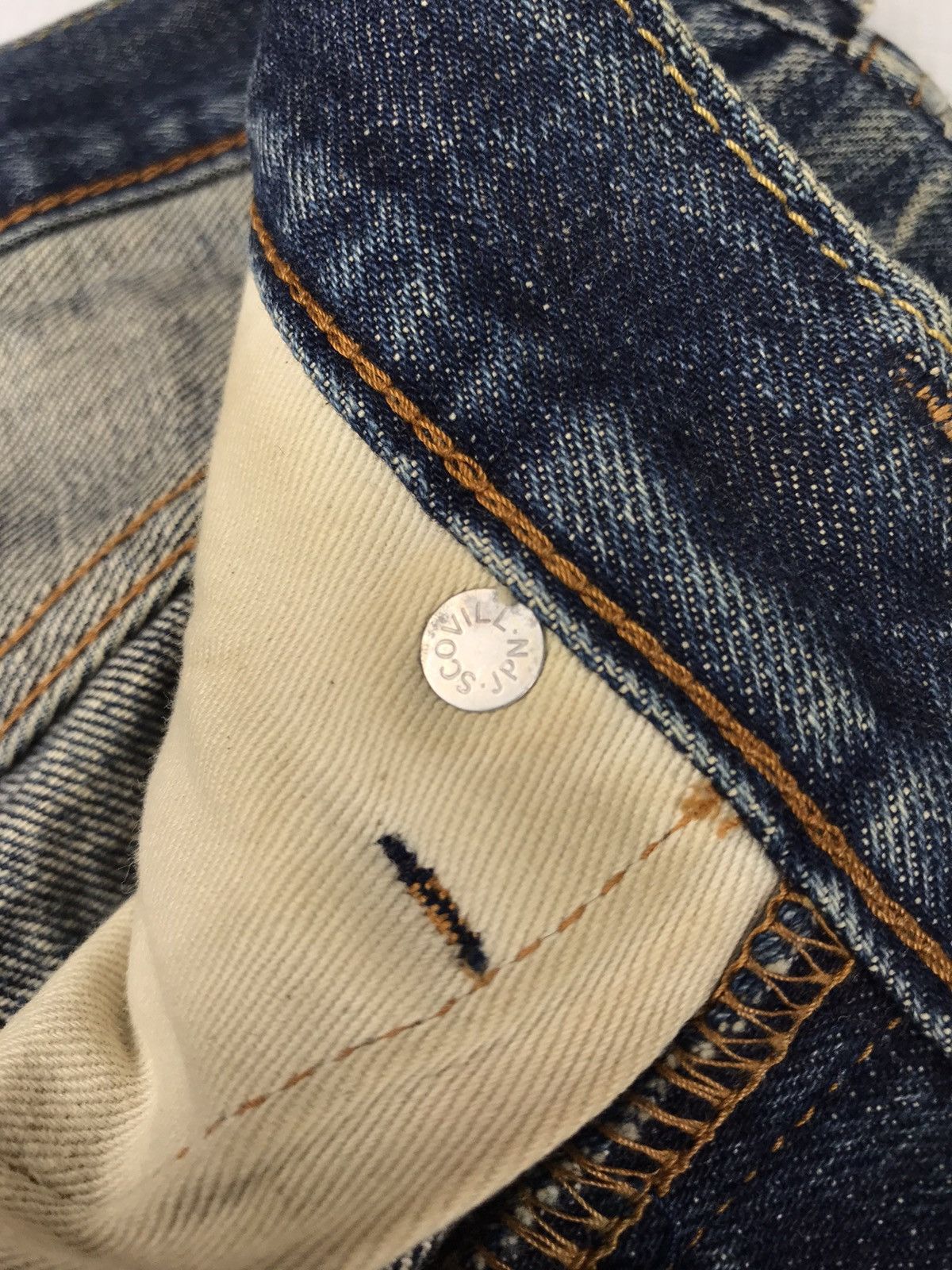 Japanese Brand RED SELVAGE ripped denim 14oz index 1960s known as 66x model Size US 31 - 9 Thumbnail