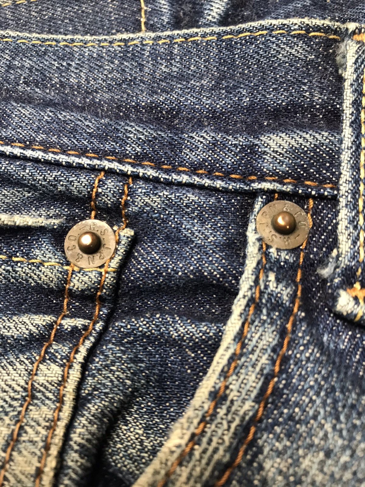 Japanese Brand RED SELVAGE ripped denim 14oz index 1960s known as 66x model Size US 31 - 6 Thumbnail