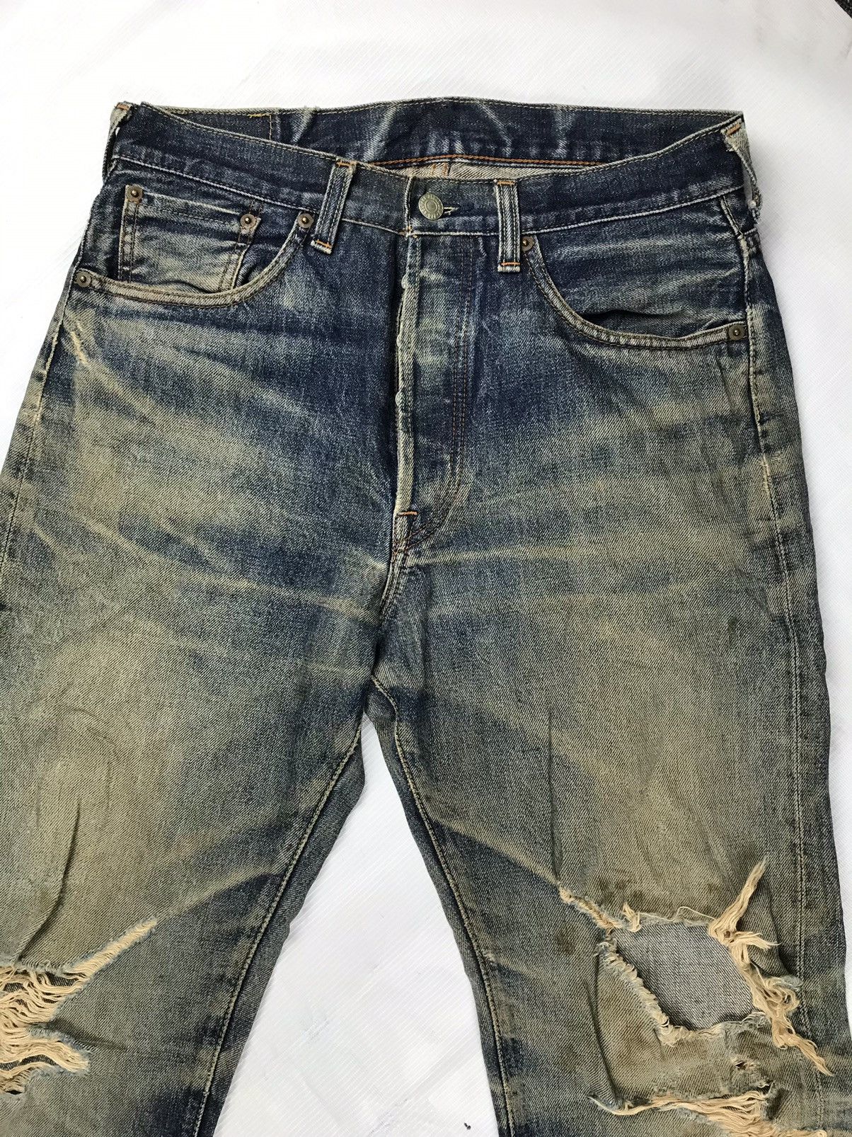 Japanese Brand RED SELVAGE ripped denim 14oz index 1960s known as 66x model Size US 31 - 2 Thumbnail