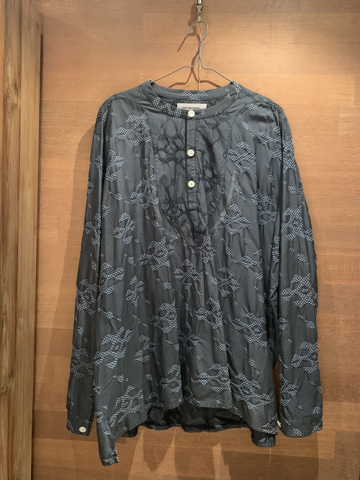 Kiko Kostadinov Archive 0006 2019 SS Kutch Shirt Blue size large 