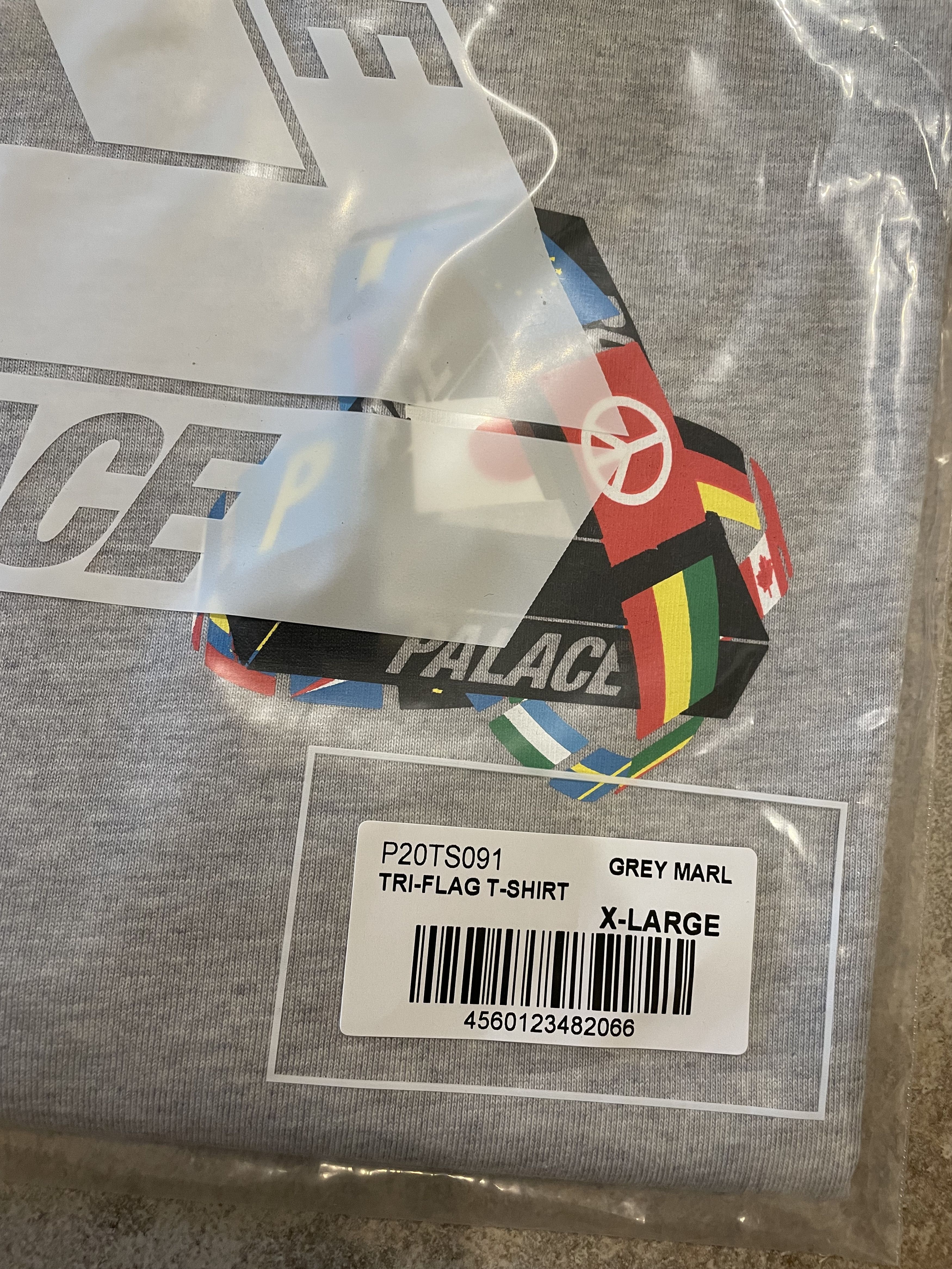 Palace Palace Skateboards Tri-Flag Ferg T-Shirt Tee Grey Marl XL Size US XL / EU 56 / 4 - 3 Thumbnail