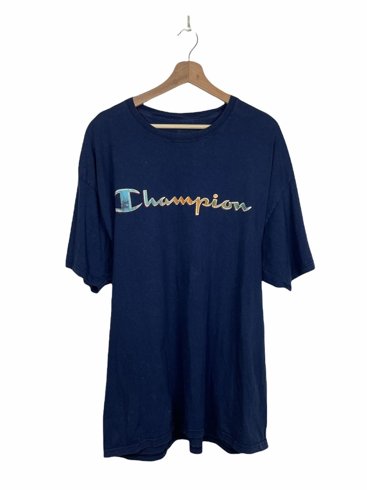 Champion × Vintage Champion Archive Tee | Rare 2000s Gradient Spellout Size US XL / EU 56 / 4 - 1 Thumbnail