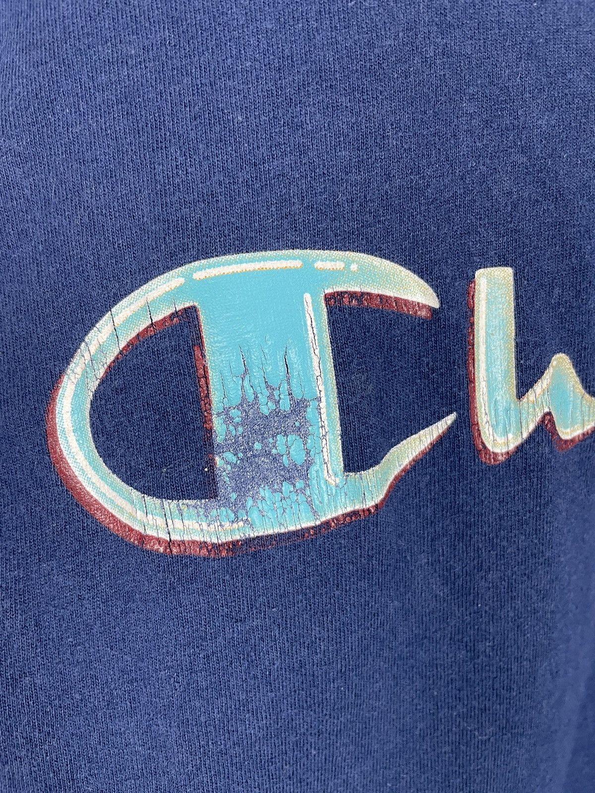 Champion × Vintage Champion Archive Tee | Rare 2000s Gradient Spellout Size US XL / EU 56 / 4 - 7 Thumbnail