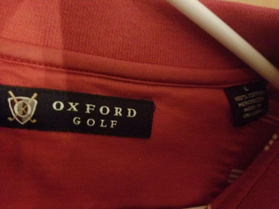 Oxford GOLF Red Short Sleeve Striped Polo Shirt Men's Grailed
