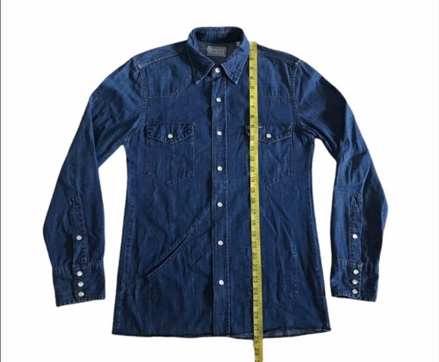 Blue Blue Japan × If Six Was Nine × Japanese Brand BLUE BLUE JAPAN, SNAP BUTTON DENIM WESTERN SELVEDGE SHIRT. Size US S / EU 44-46 / 1 - 22 Thumbnail