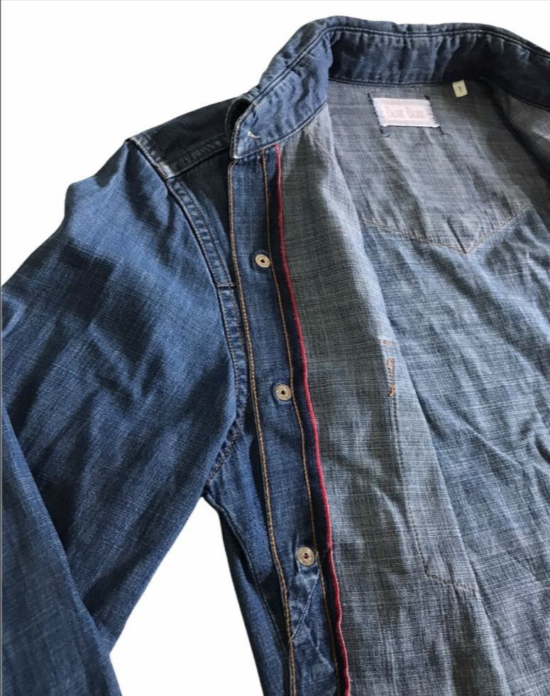 Blue Blue Japan × If Six Was Nine × Japanese Brand BLUE BLUE JAPAN, SNAP BUTTON DENIM WESTERN SELVEDGE SHIRT. Size US S / EU 44-46 / 1 - 11 Thumbnail