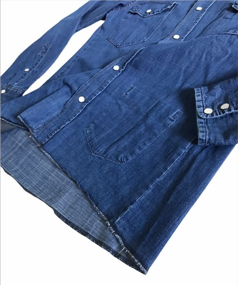 Blue Blue Japan × If Six Was Nine × Japanese Brand BLUE BLUE JAPAN, SNAP BUTTON DENIM WESTERN SELVEDGE SHIRT. Size US S / EU 44-46 / 1 - 8 Thumbnail