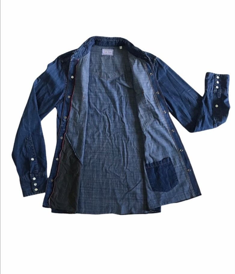 Blue Blue Japan × If Six Was Nine × Japanese Brand BLUE BLUE JAPAN, SNAP BUTTON DENIM WESTERN SELVEDGE SHIRT. Size US S / EU 44-46 / 1 - 6 Thumbnail