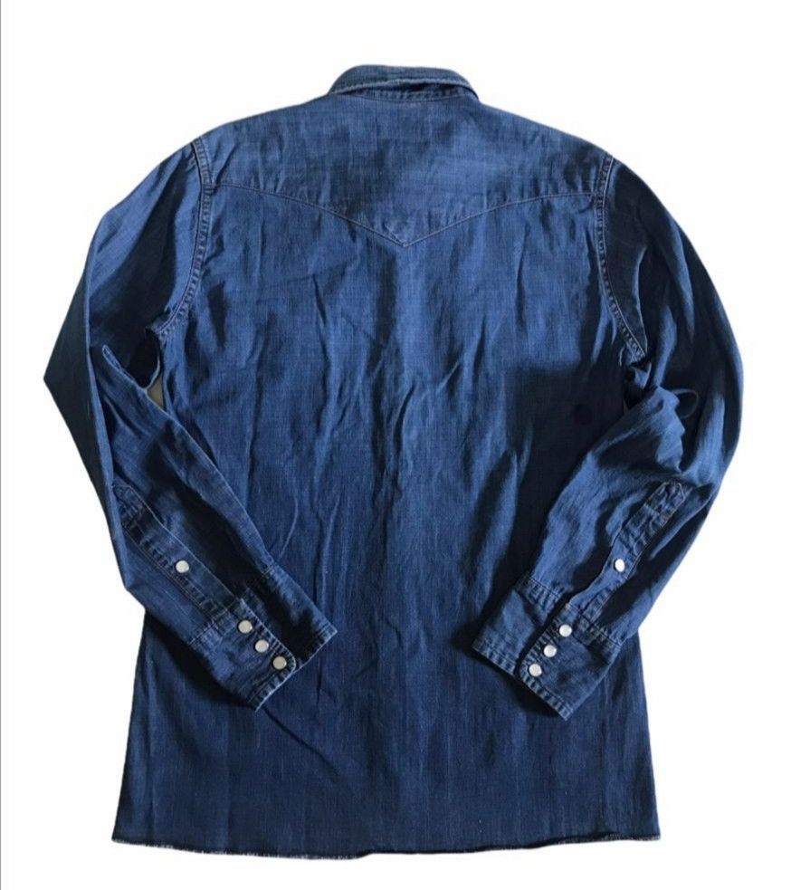 Blue Blue Japan × If Six Was Nine × Japanese Brand BLUE BLUE JAPAN, SNAP BUTTON DENIM WESTERN SELVEDGE SHIRT. Size US S / EU 44-46 / 1 - 4 Thumbnail