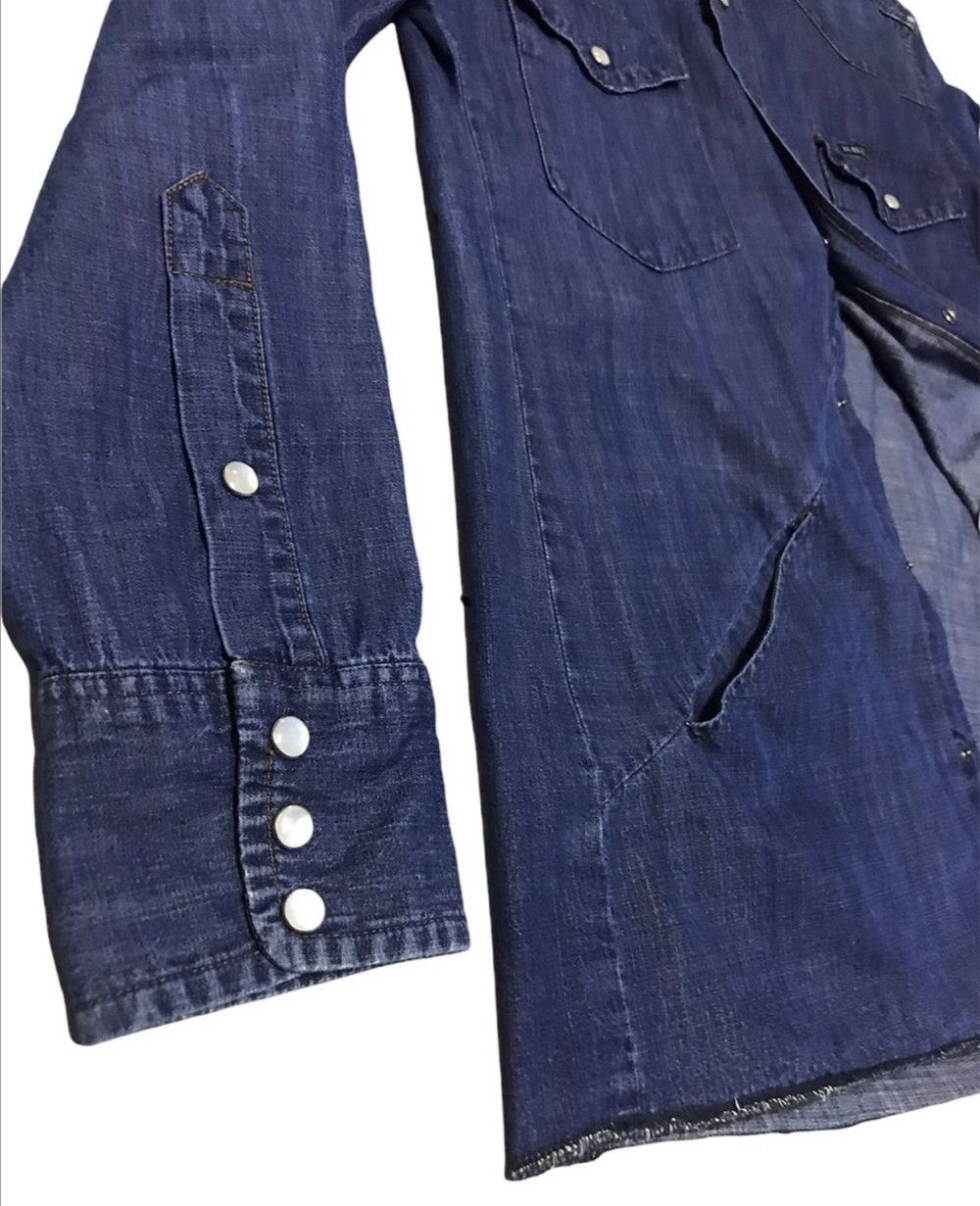 Blue Blue Japan × If Six Was Nine × Japanese Brand BLUE BLUE JAPAN, SNAP BUTTON DENIM WESTERN SELVEDGE SHIRT. Size US S / EU 44-46 / 1 - 17 Thumbnail
