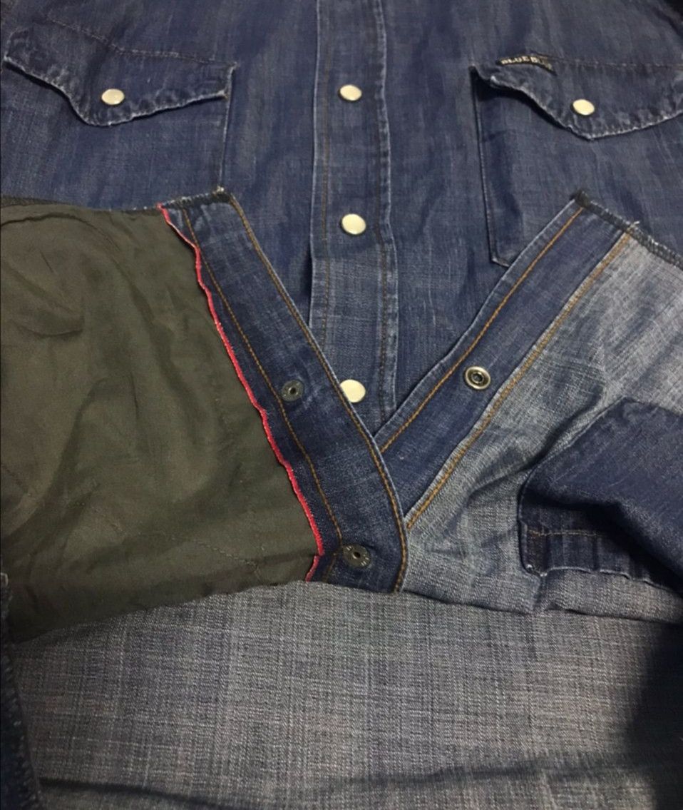 Blue Blue Japan × If Six Was Nine × Japanese Brand BLUE BLUE JAPAN, SNAP BUTTON DENIM WESTERN SELVEDGE SHIRT. Size US S / EU 44-46 / 1 - 9 Thumbnail