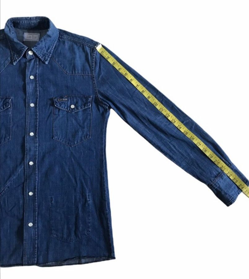 Blue Blue Japan × If Six Was Nine × Japanese Brand BLUE BLUE JAPAN, SNAP BUTTON DENIM WESTERN SELVEDGE SHIRT. Size US S / EU 44-46 / 1 - 23 Thumbnail