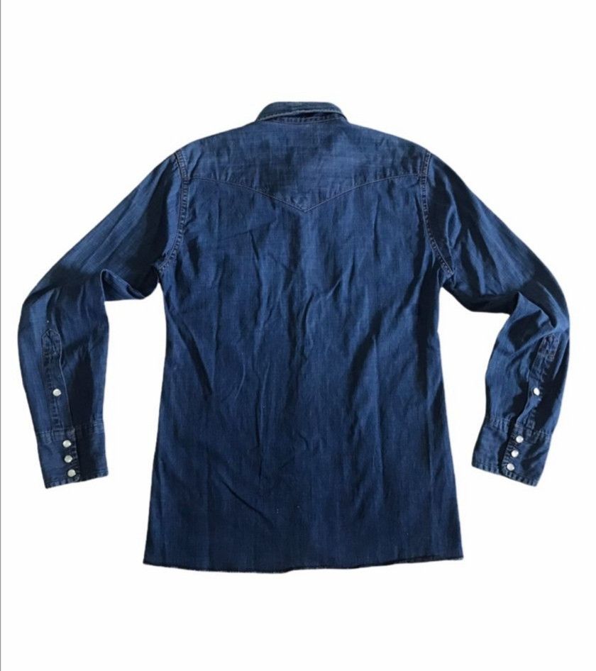 Blue Blue Japan × If Six Was Nine × Japanese Brand BLUE BLUE JAPAN, SNAP BUTTON DENIM WESTERN SELVEDGE SHIRT. Size US S / EU 44-46 / 1 - 3 Thumbnail