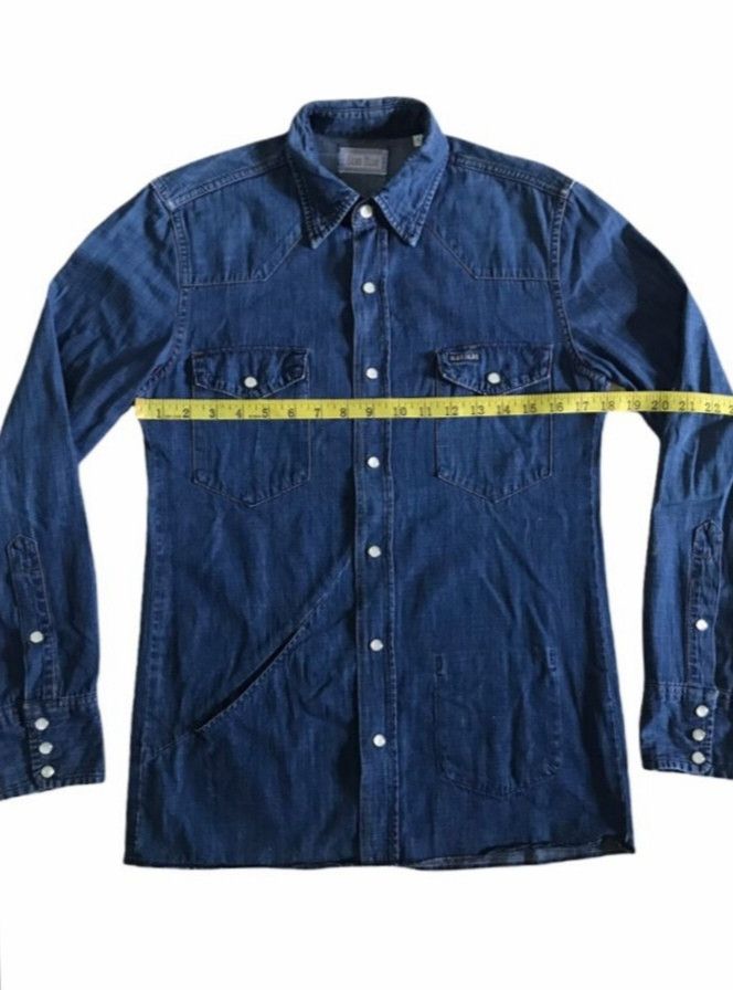 Blue Blue Japan × If Six Was Nine × Japanese Brand BLUE BLUE JAPAN, SNAP BUTTON DENIM WESTERN SELVEDGE SHIRT. Size US S / EU 44-46 / 1 - 18 Thumbnail