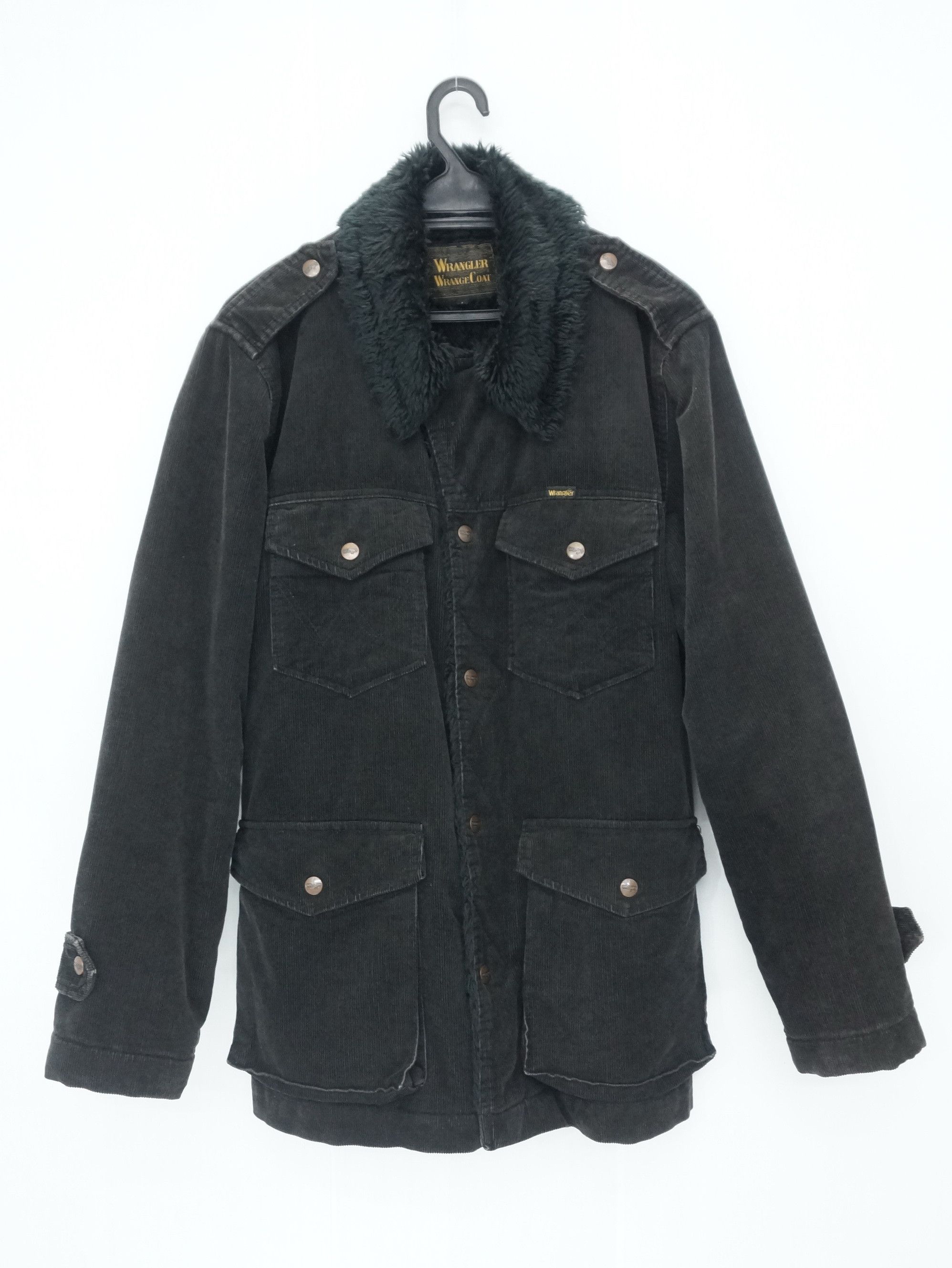 Vintage Vtg WRANGLER Wrange Coat Corduroy Faux Fur lined Jacket Size US S / EU 44-46 / 1 - 1 Thumbnail