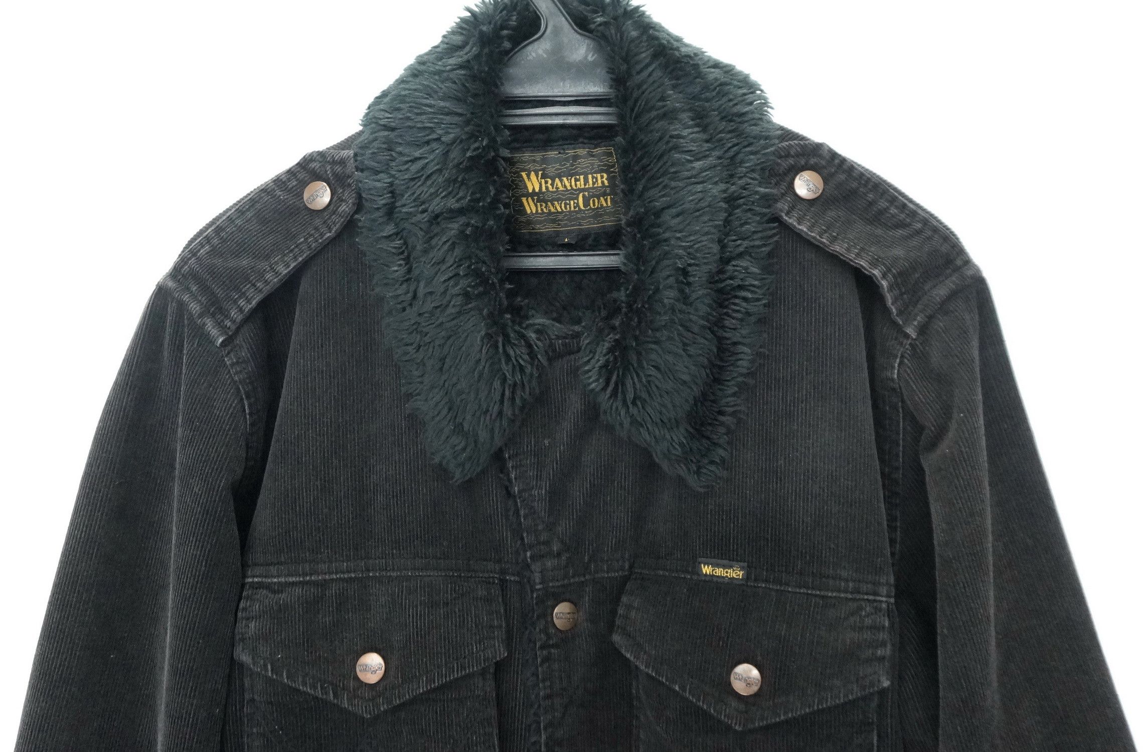 Vintage Vtg WRANGLER Wrange Coat Corduroy Faux Fur lined Jacket Size US S / EU 44-46 / 1 - 3 Thumbnail