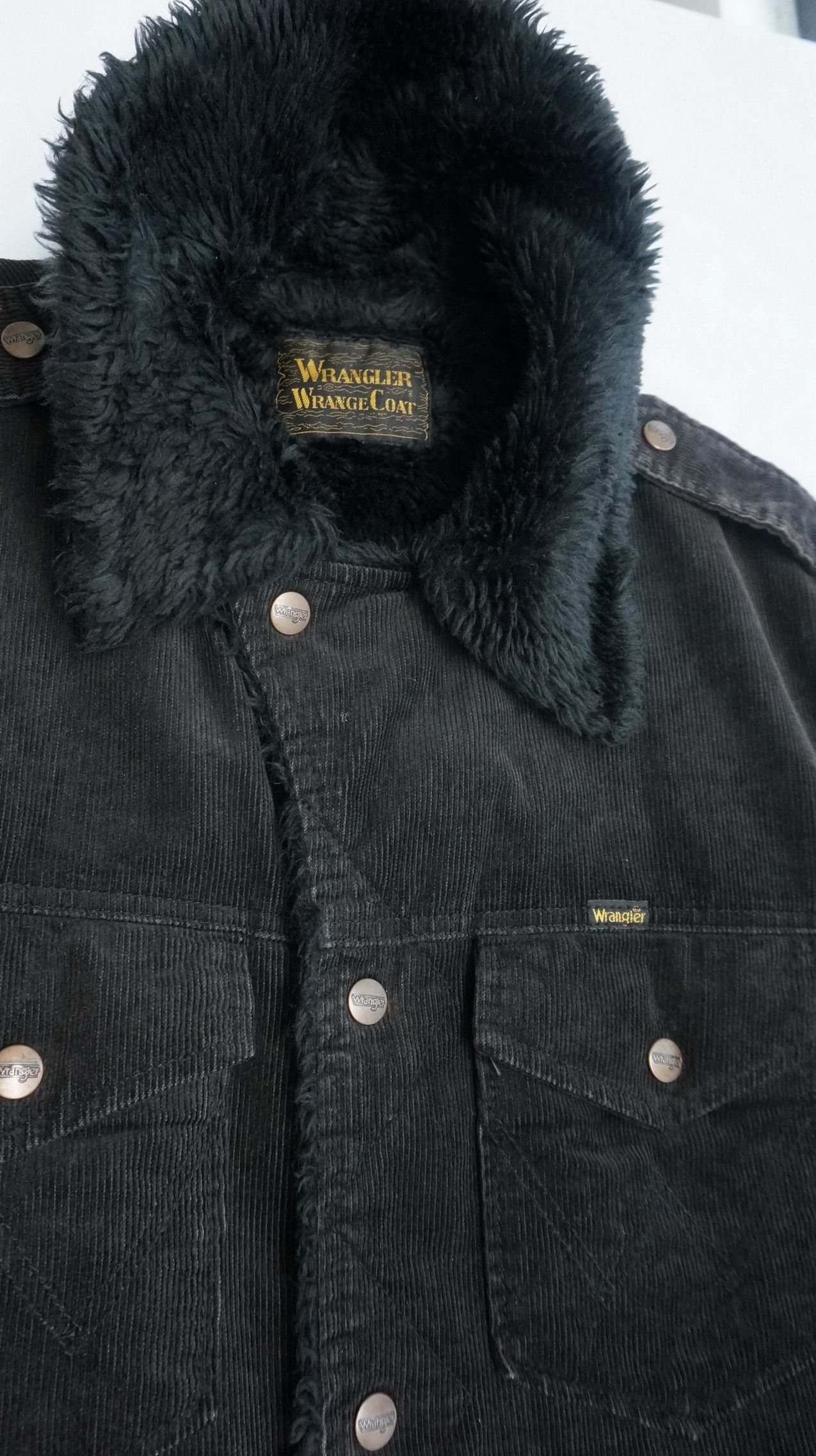 Vintage Vtg WRANGLER Wrange Coat Corduroy Faux Fur lined Jacket Size US S / EU 44-46 / 1 - 17 Thumbnail