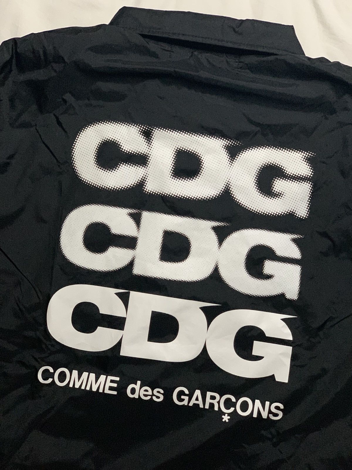 Comme Des Garcons Good Design Shop Logo Coach Jacket in Black, Men's