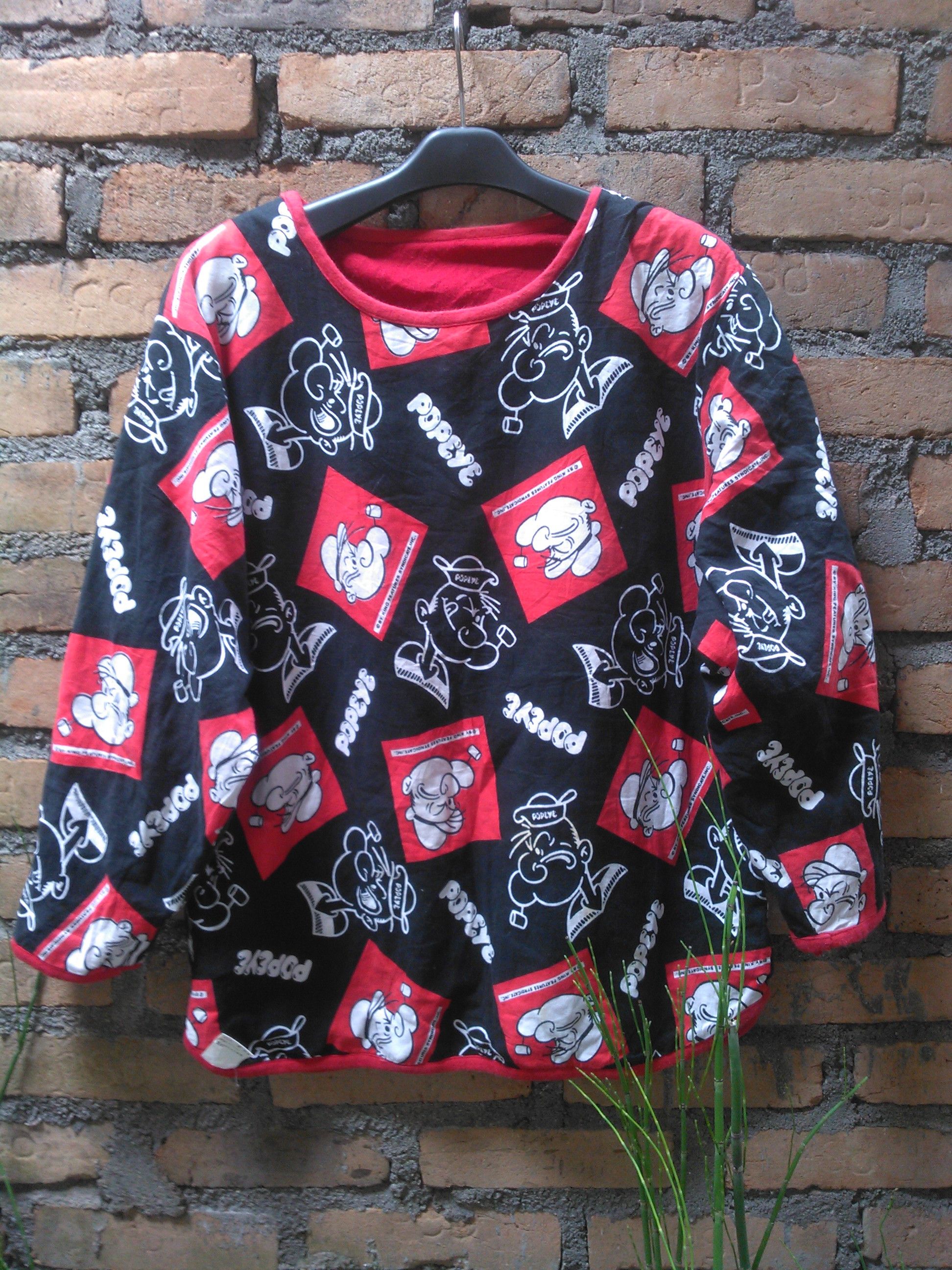 Vintage Vintage Popeye Reversible Sweatshiirts Size US L / EU 52-54 / 3 - 1 Thumbnail