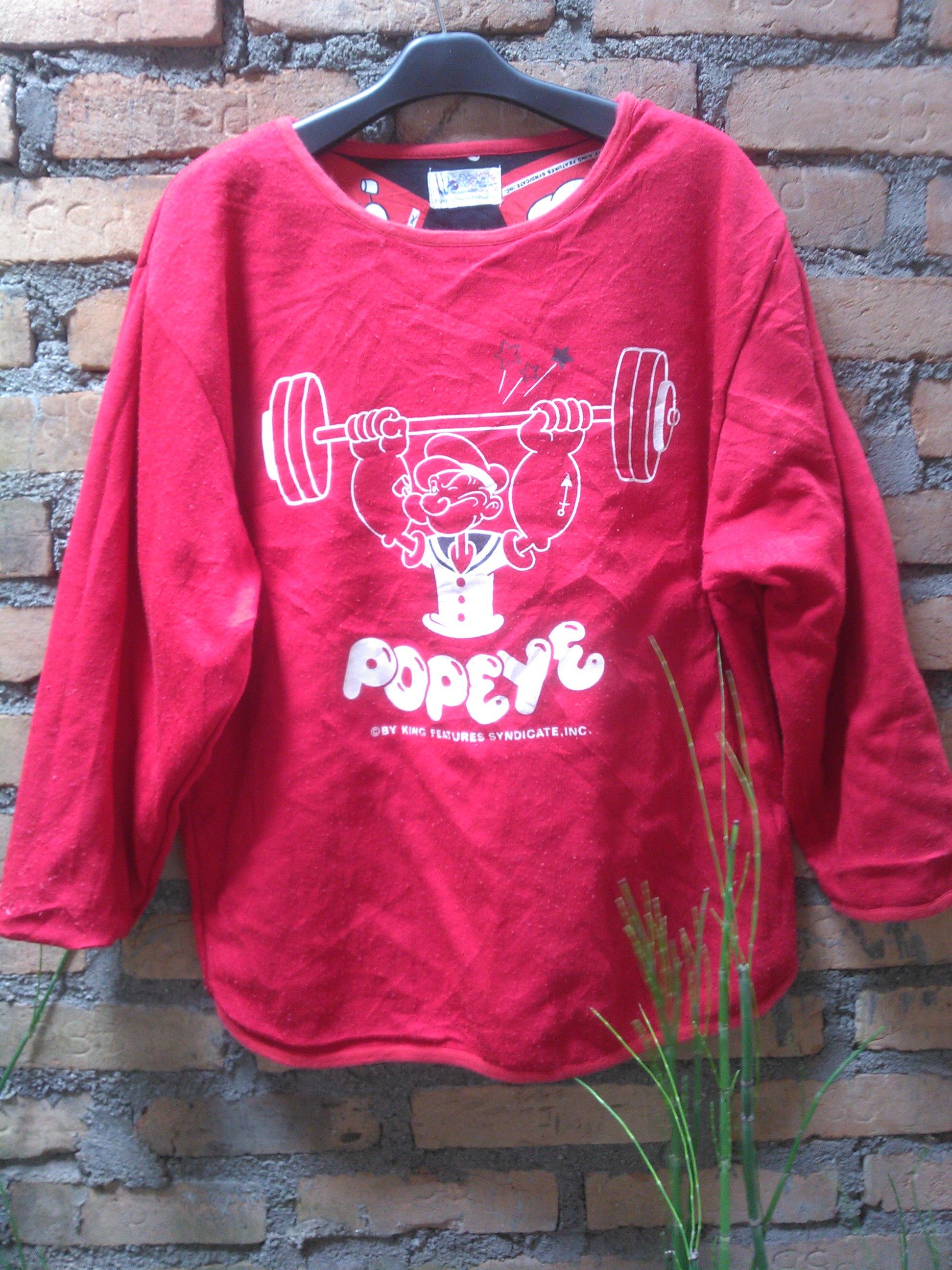 Vintage Vintage Popeye Reversible Sweatshiirts Size US L / EU 52-54 / 3 - 3 Thumbnail