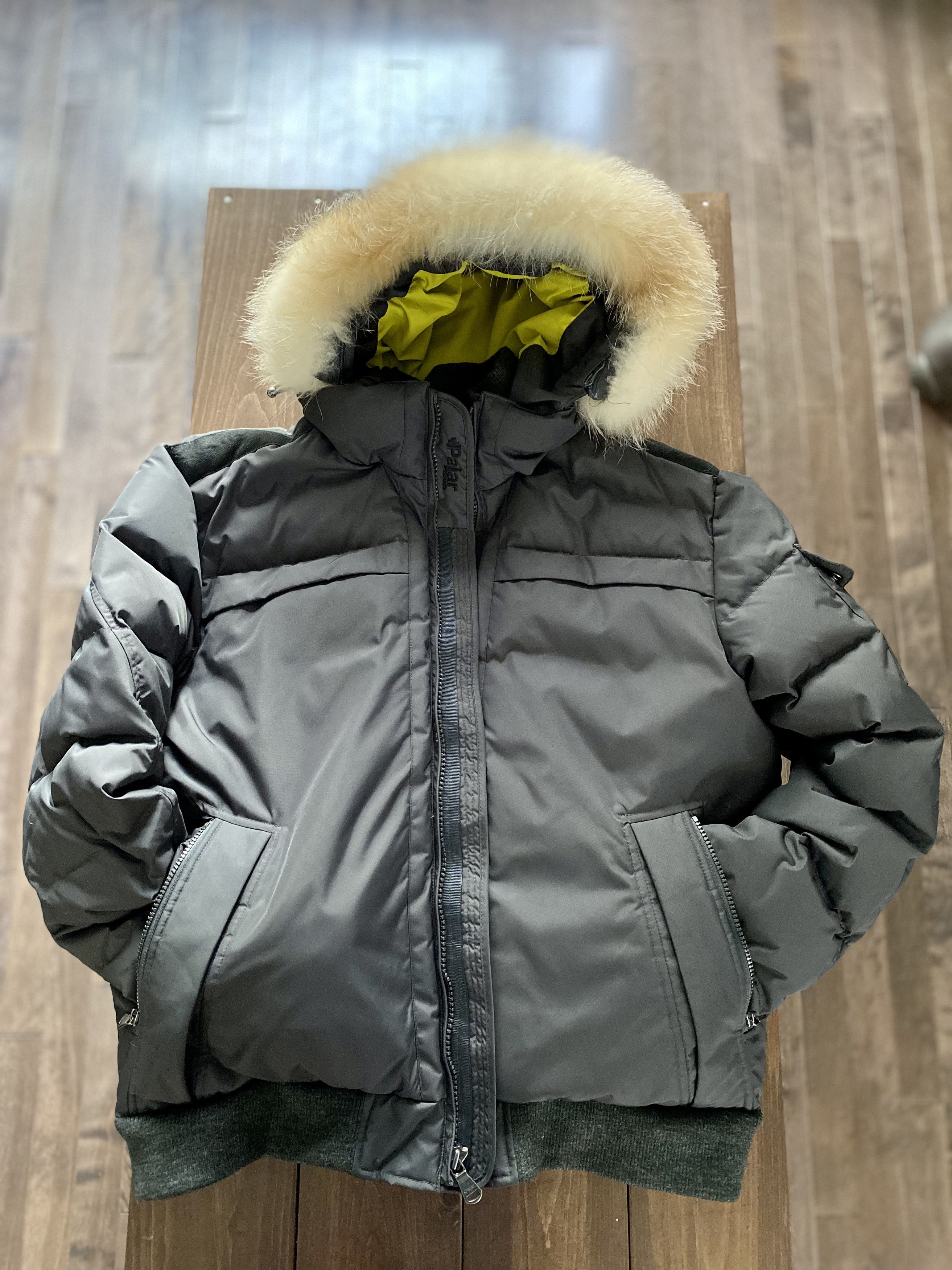 Pajar Lucas Fox Fur Trim Down Bomber Jacket Grailed