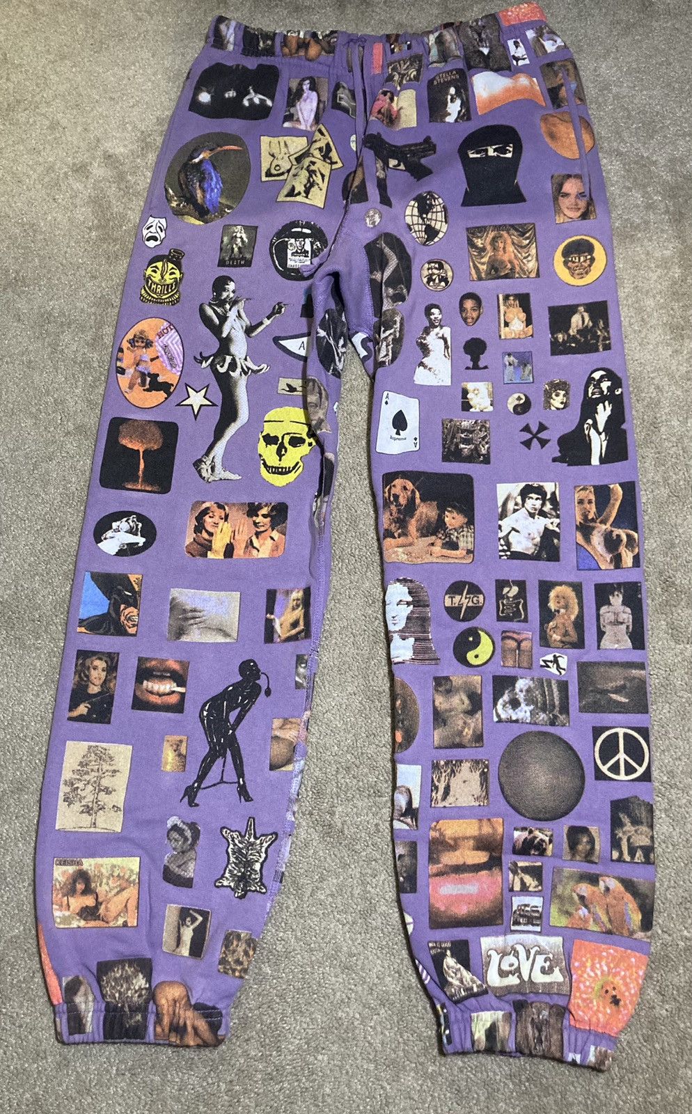 Supreme SS17 Supreme Thrills Sweatpants Lavender Purple Small Pics Grailed