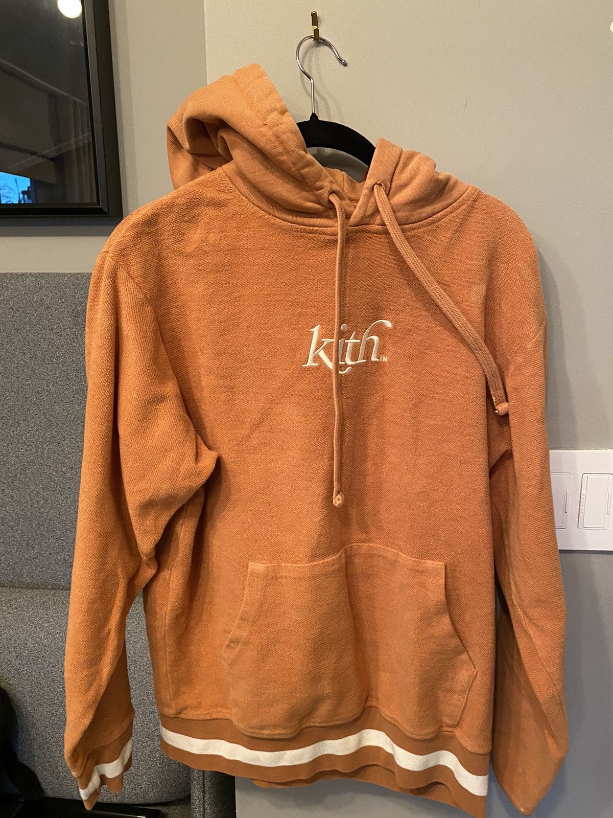Kith Orange kith hoodie Grailed