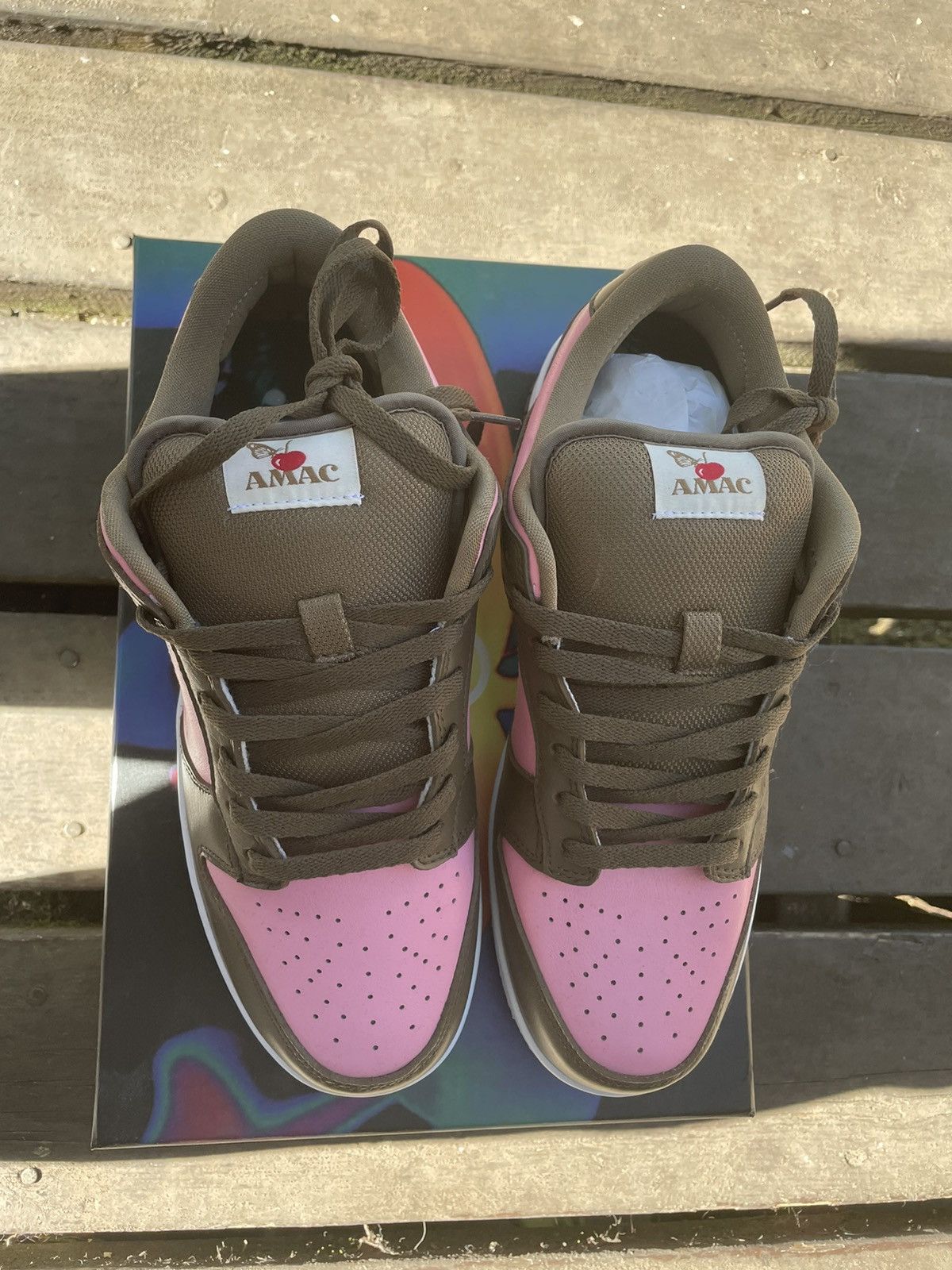 AMAC Studios × Vintage Sb Dunk Low Cherry Amac Customs v2 Size US 9.5 / EU 42-43 - 2 Thumbnail