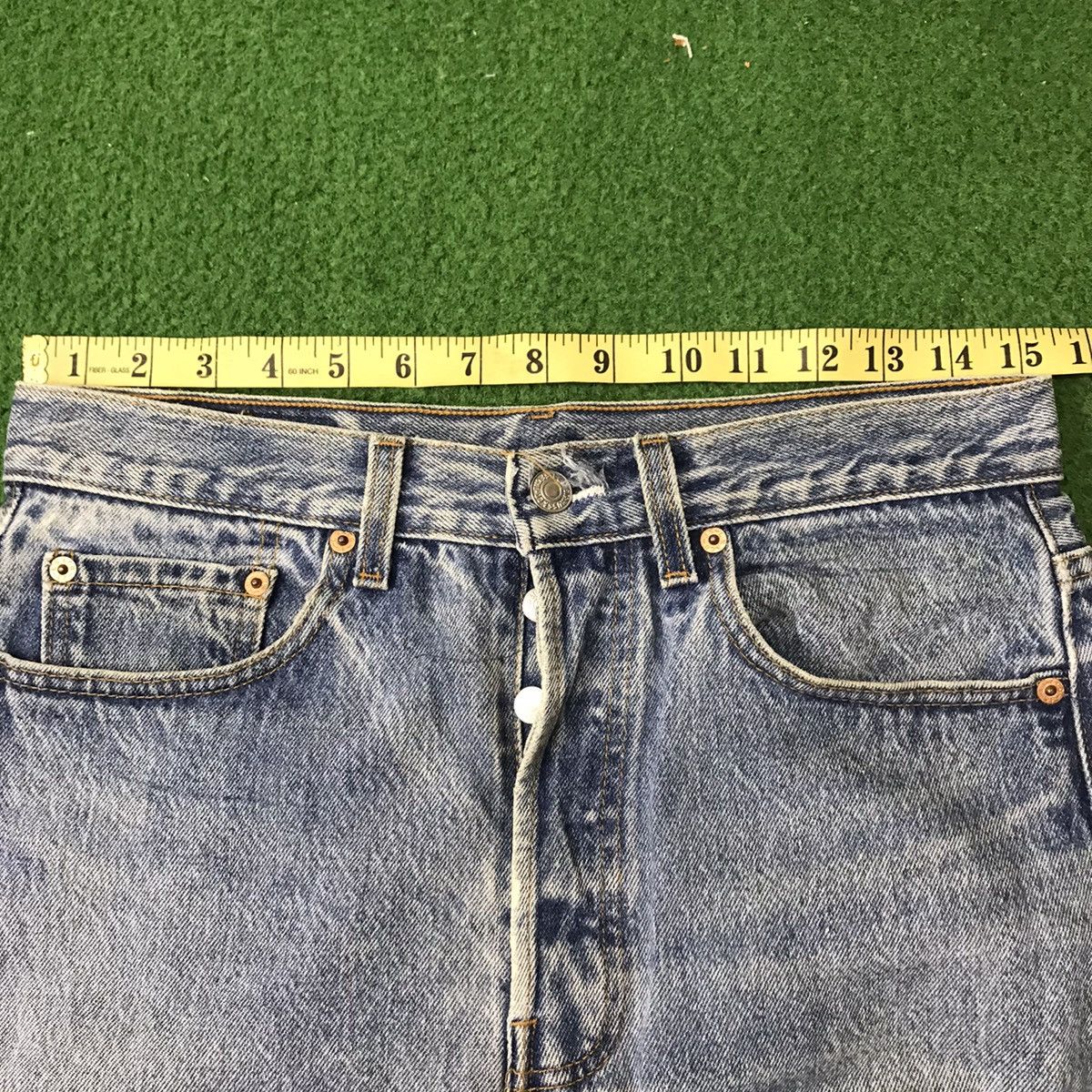 Levi's Vintage 90s Levis 501 Distressed Light wash Made in USA Size US 30 / EU 46 - 23 Thumbnail