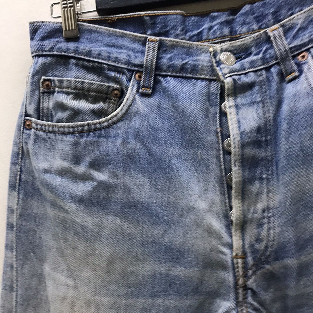Levi's Vintage 80s Levis 501 Distressed Dirty Faded Butler Style Size US 33 - 4 Thumbnail