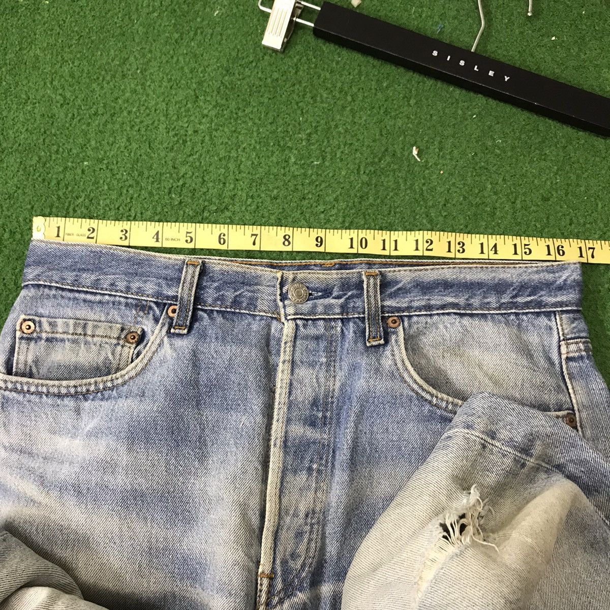 Levi's Vintage 80s Levis 501 Distressed Dirty Faded Butler Style Size US 33 - 22 Thumbnail