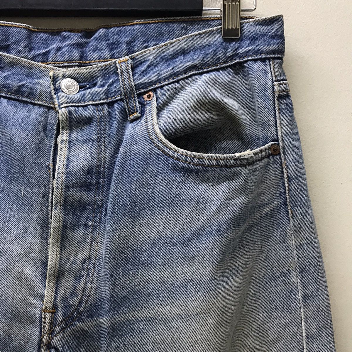Levi's Vintage 80s Levis 501 Distressed Dirty Faded Butler Style Size US 33 - 5 Thumbnail