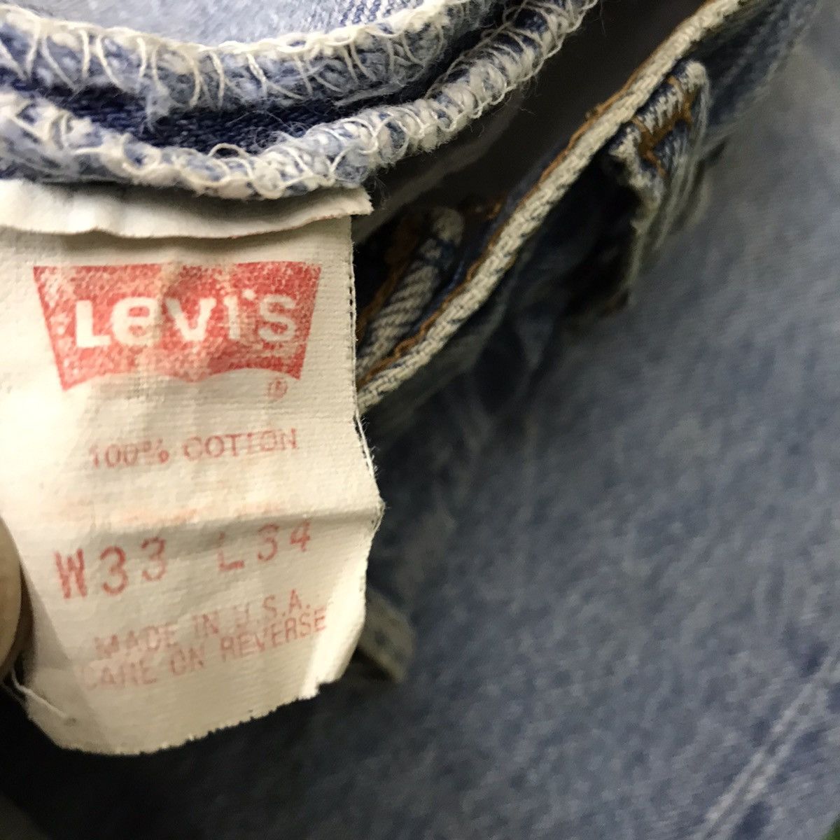 Levi's Vintage 80s Levis 501 Distressed Dirty Faded Butler Style Size US 33 - 21 Thumbnail